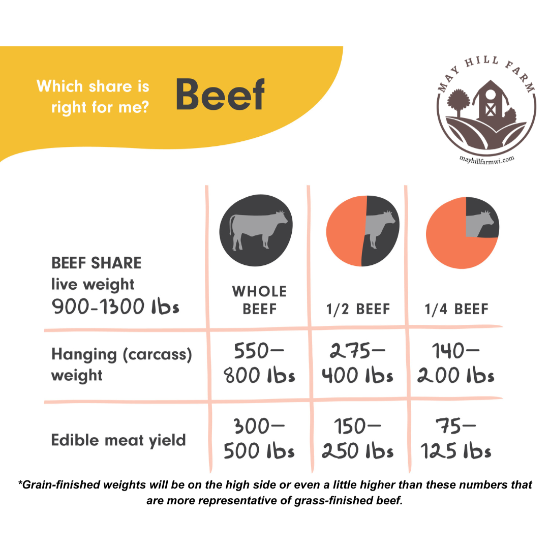 How much do you get with a beef share?